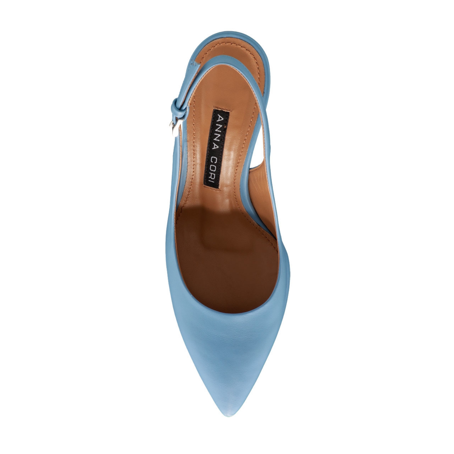 Picture of Mid-heel Slingback Pumps 5728 Vitello Azzurro