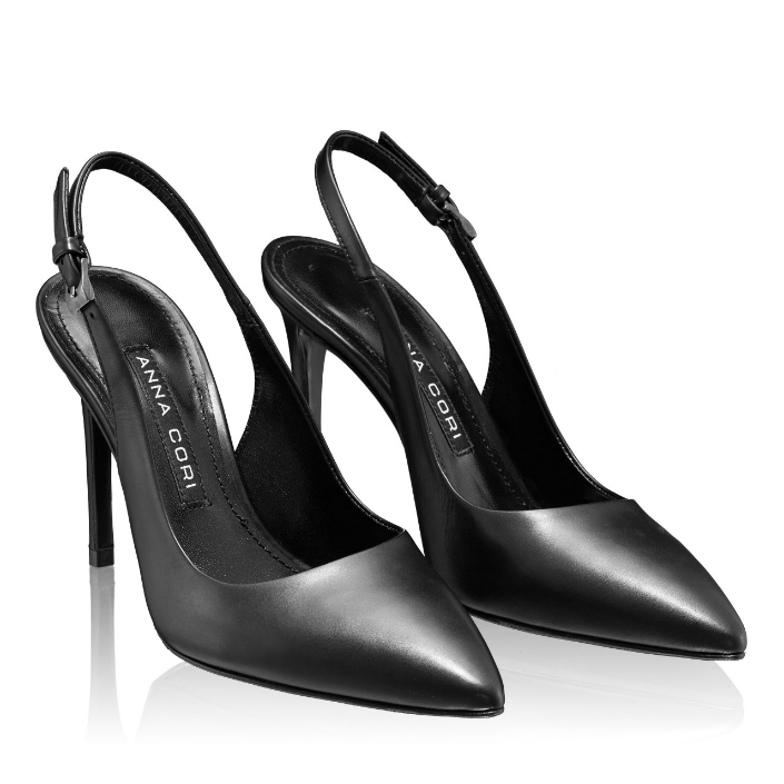 High-heel Slingback Pumps 4417 Vitello Black