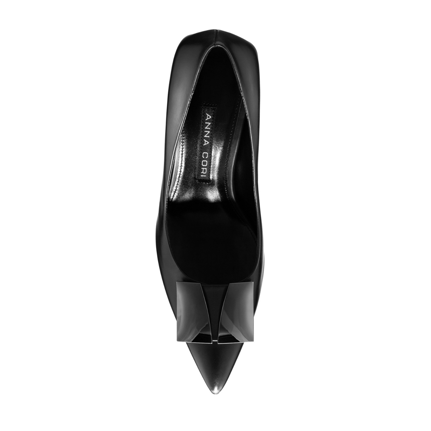 Picture of Mid-heel Leather Pumps 6149 Vitello Black