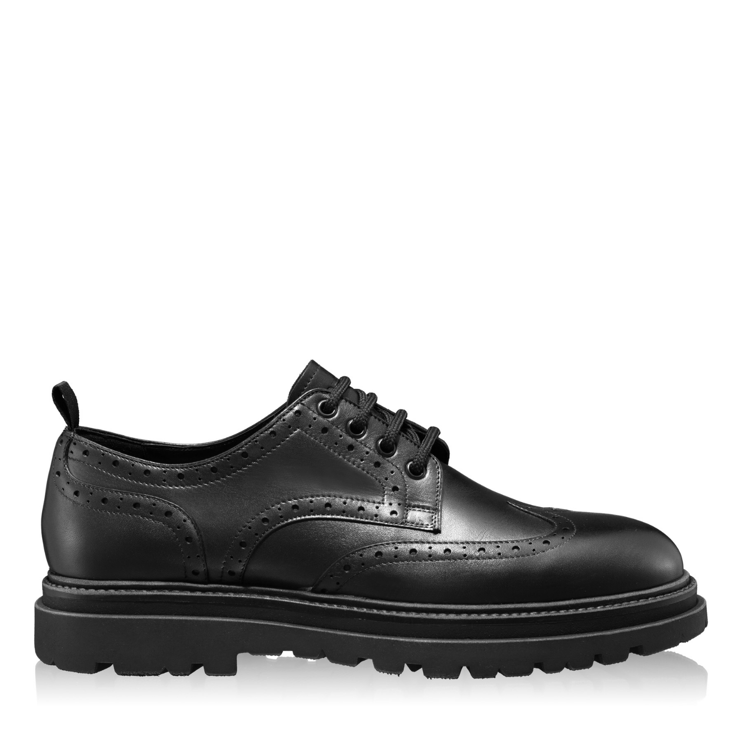 Picture of Men Leather Casual Shoes  7319 Vitello Black