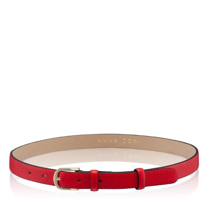Picture of Women Leather Belt 58 VITELLO STAMP RED