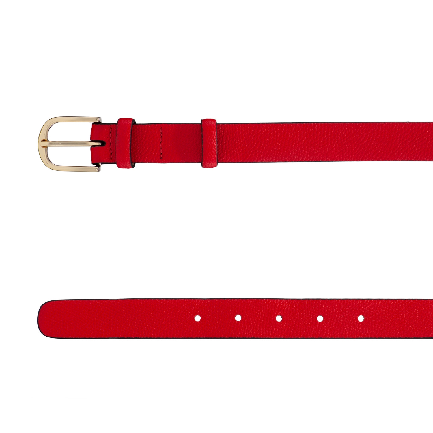Picture of Women Leather belt 59 VITELLO STAMP RED
