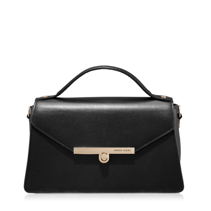 Picture of Women Leather Hand Bag CASEY 02 VITELLO STAMP BLACK