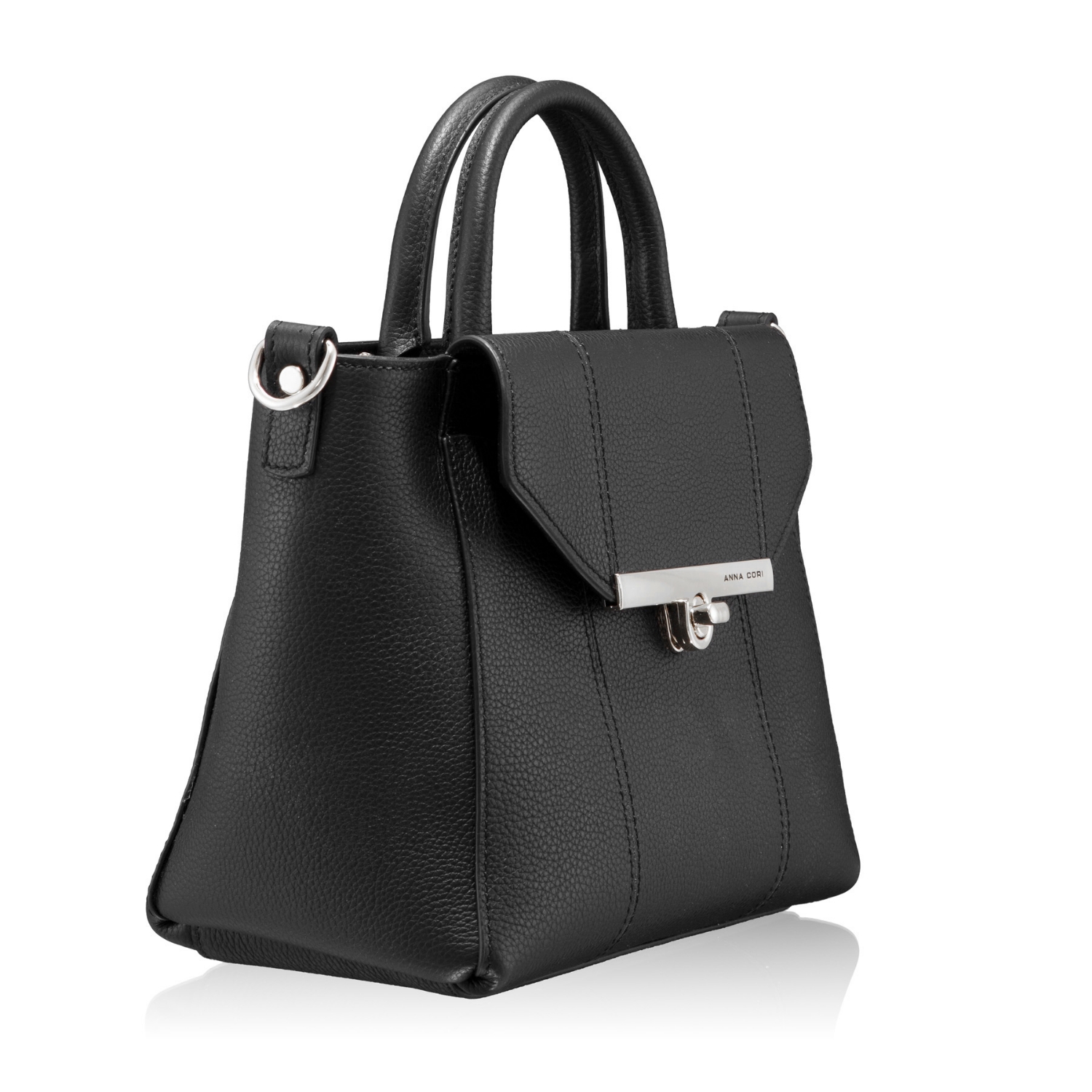 Picture of Women Leather Hand Bag CLARINA 04 Bottalato Black
