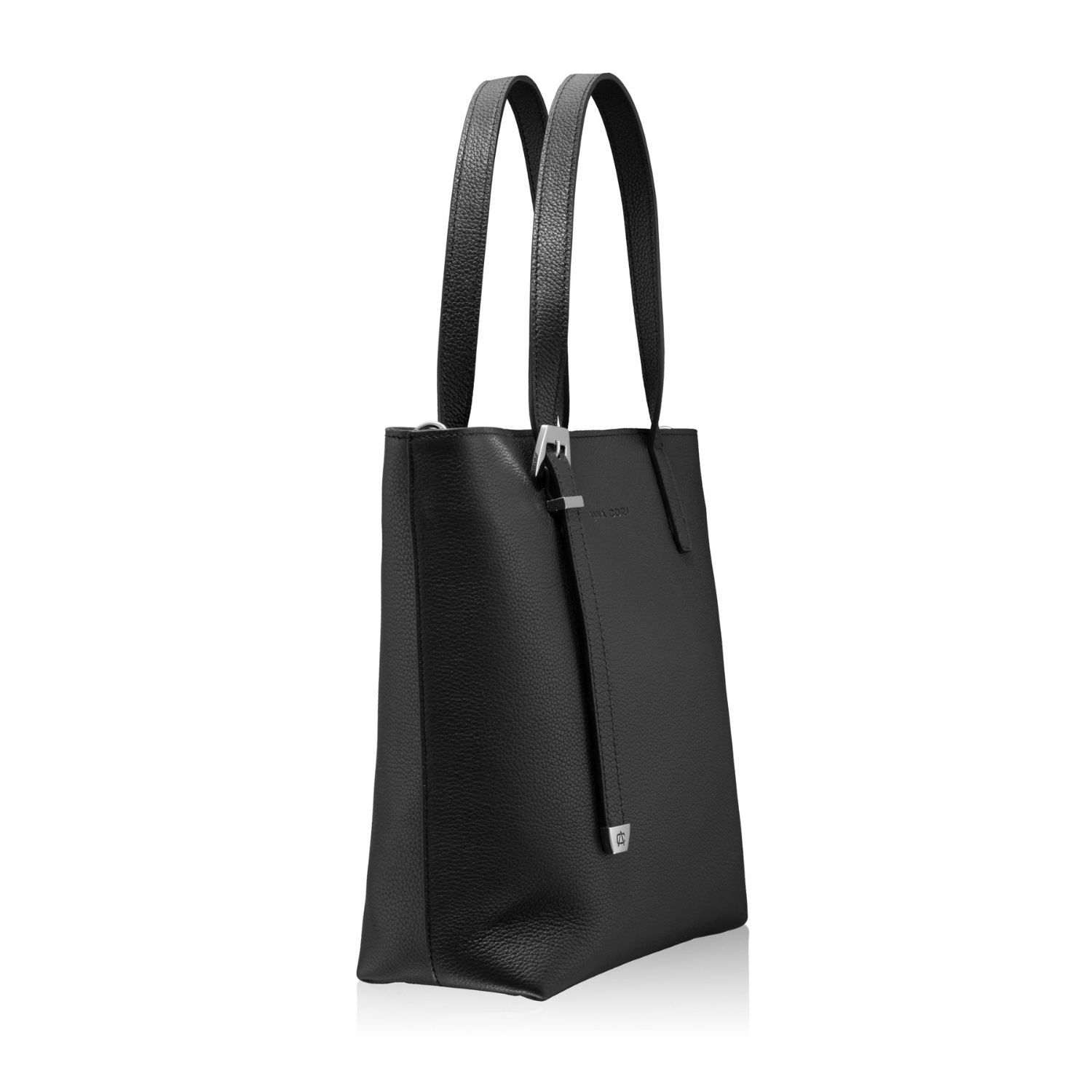 Picture of Women Leather Shoulder Bag MARIEL 01 BOTTALATO BLACK