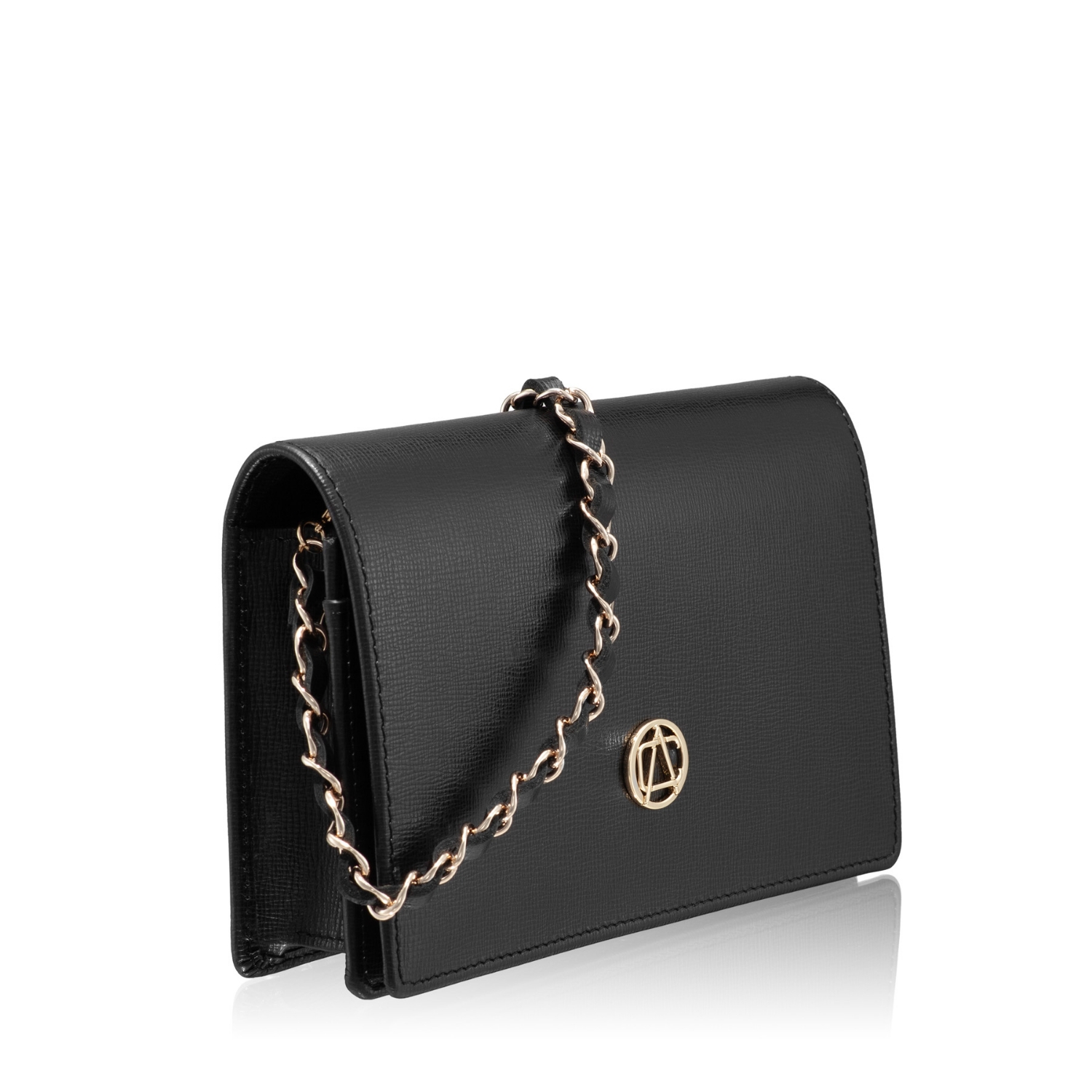 Снимка на Дамска чанта тип плик ARNA 02 VITELLO STAMP ЧЕРНО