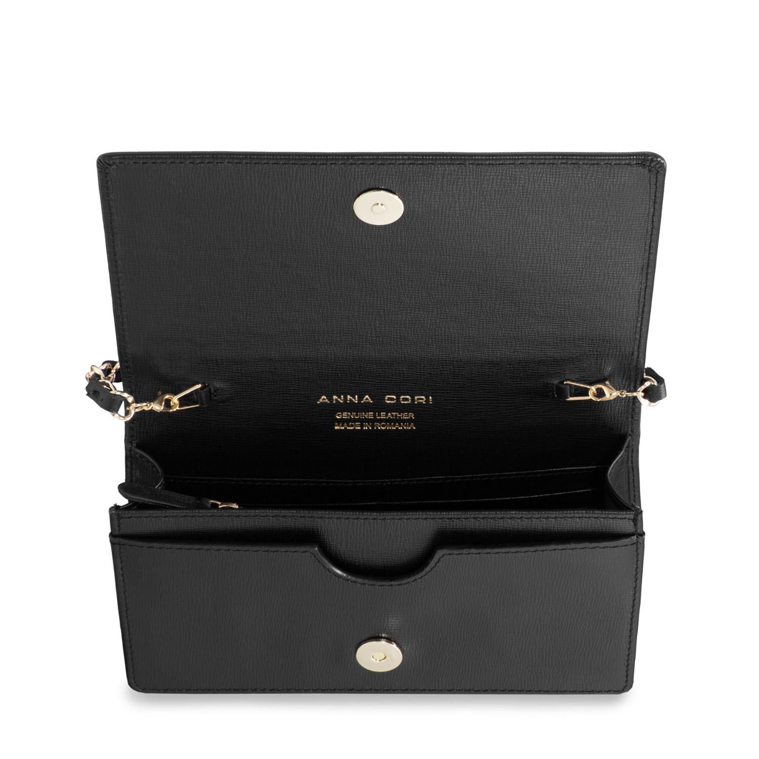 Снимка на Дамска чанта тип плик ARNA 02 VITELLO STAMP ЧЕРНО