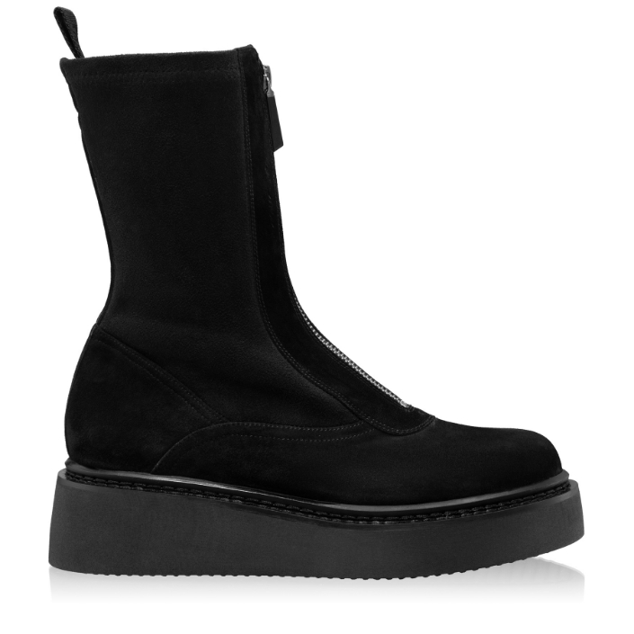 Picture of Women Ankle-Boots 7940 Camoscio Black