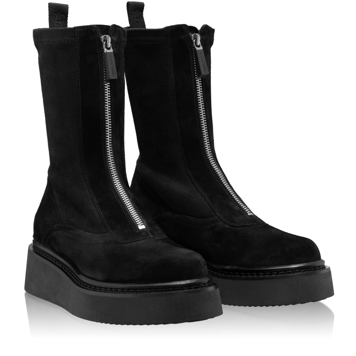 Picture of Women Ankle-Boots 7940 Camoscio Black