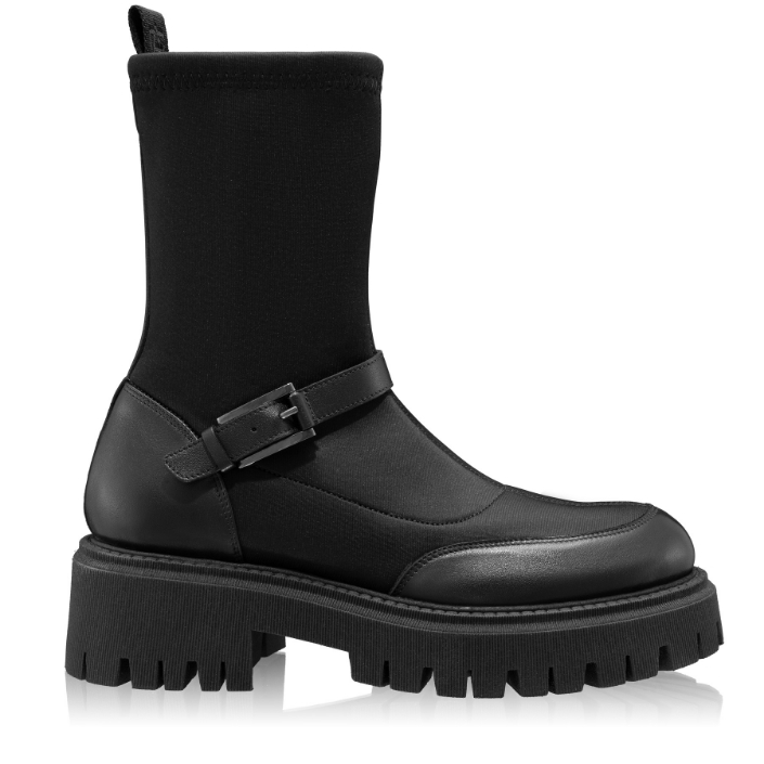 Picture of Women Ankle-Boots 7988 Vitello + Stretch Black