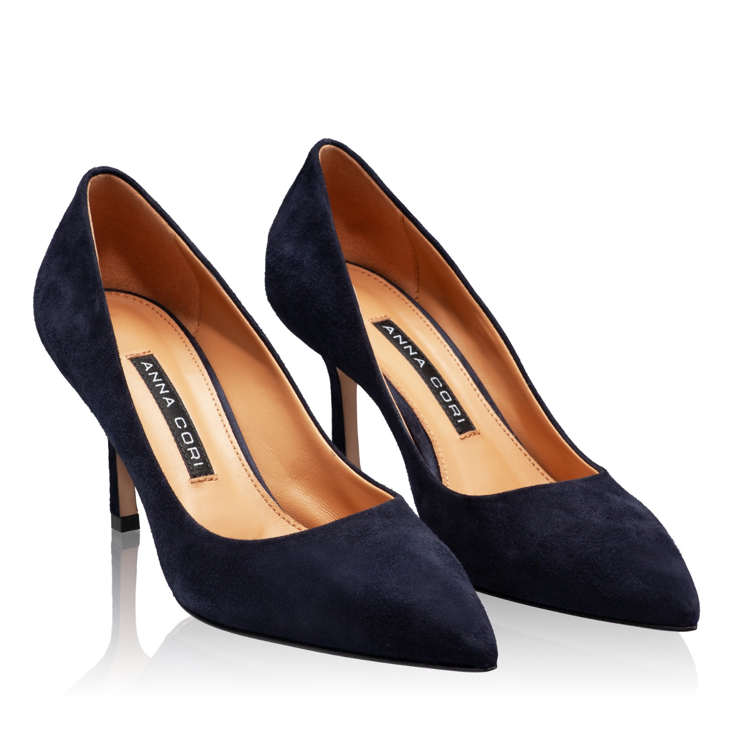 Picture of High-heel Pointed Toe Pumps 8026 Camoscio Blue
