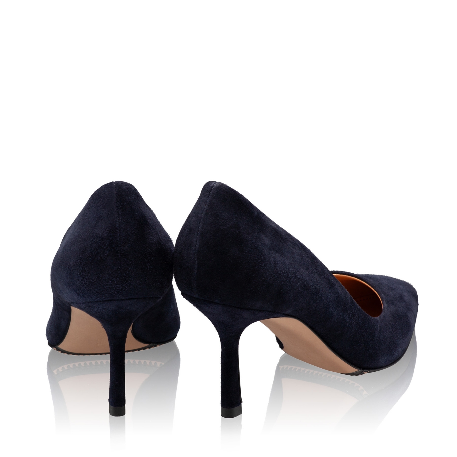 Picture of High-heel Pointed Toe Pumps 8026 Camoscio Blue