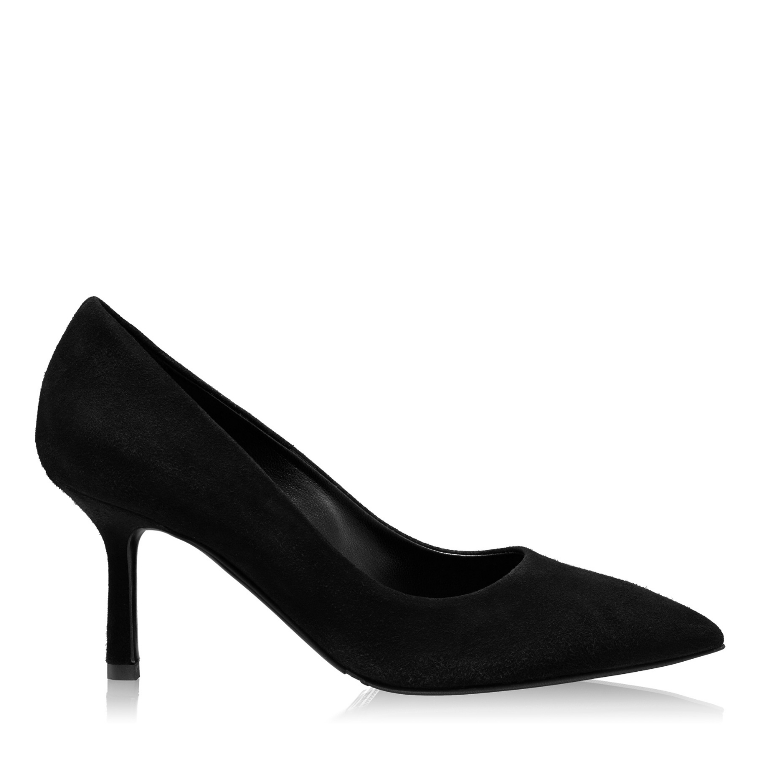 Picture of High-heel Pointed Toe Pumps 8026 Camoscio Black
