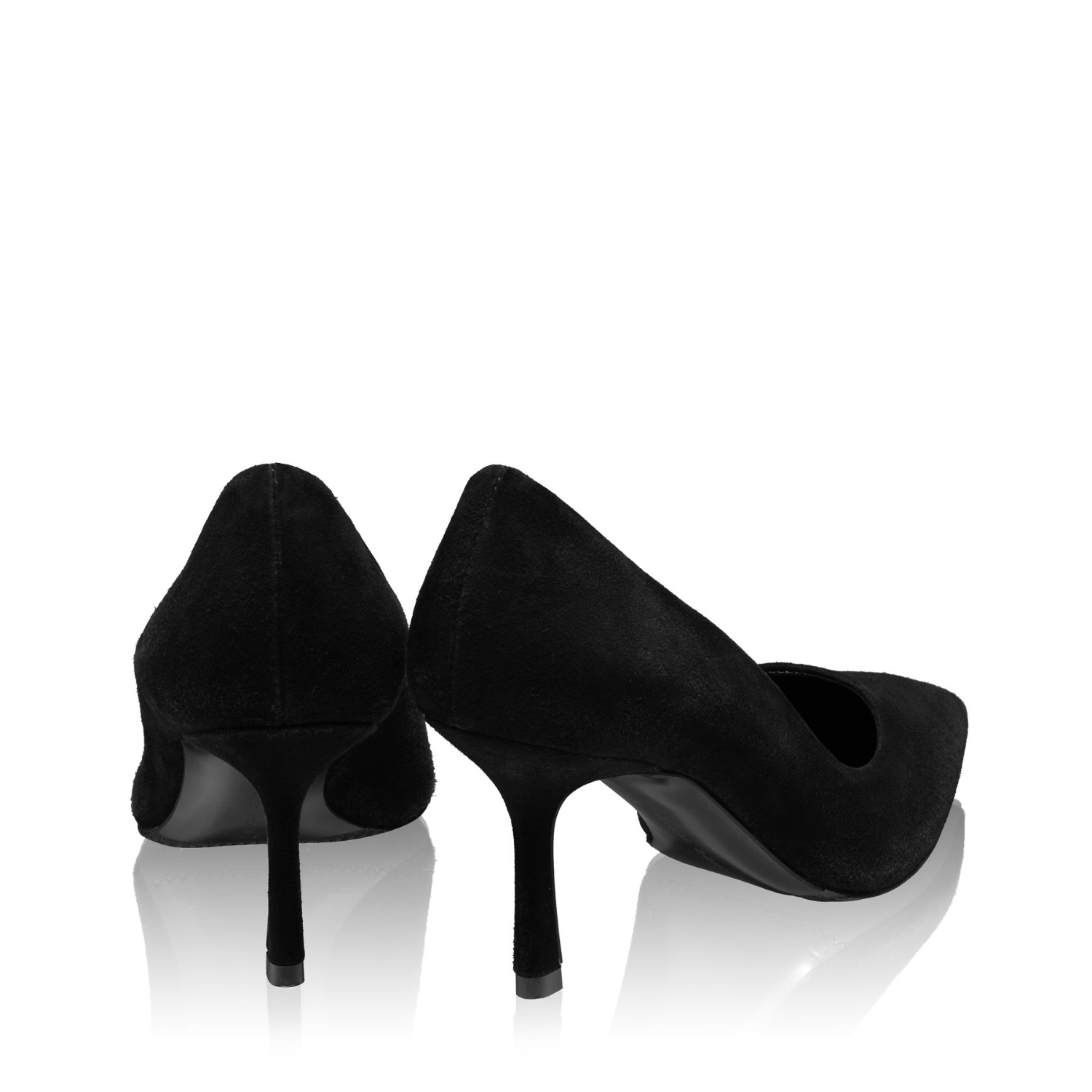 Picture of High-heel Pointed Toe Pumps 8026 Camoscio Black