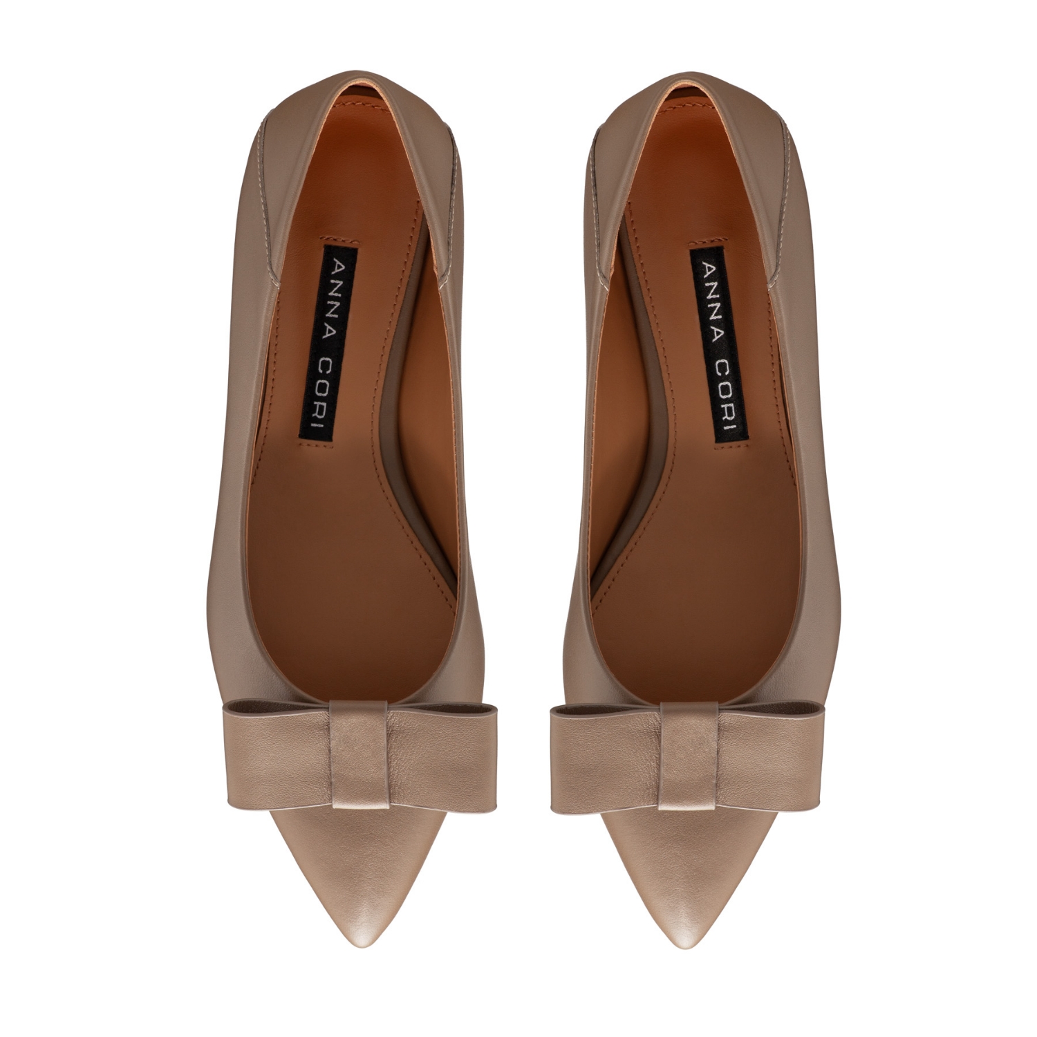Picture of Women Casual Leather Shoes 7518 Vitello Taupe
