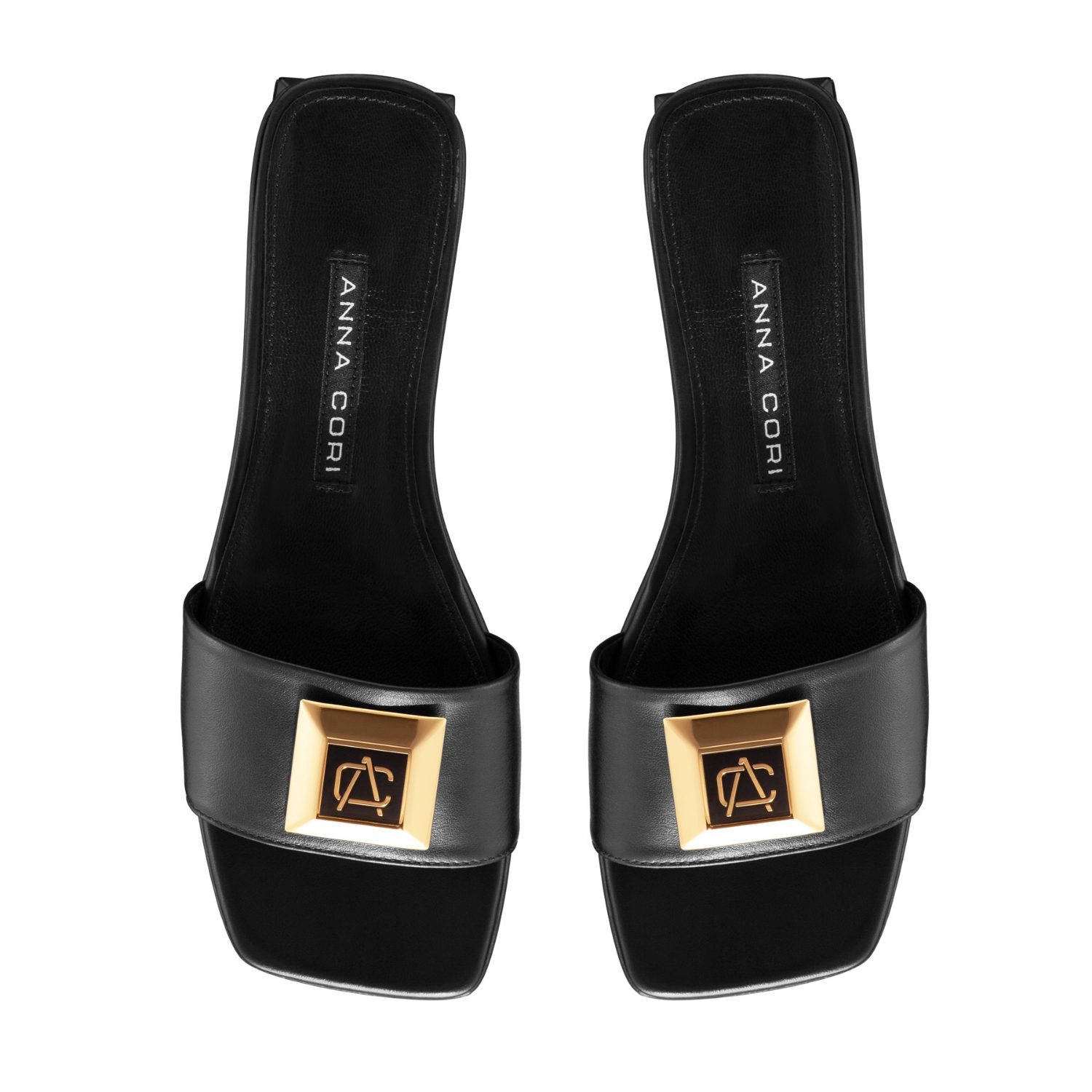 Picture of Women Leather Mules 7828 Vitello Black