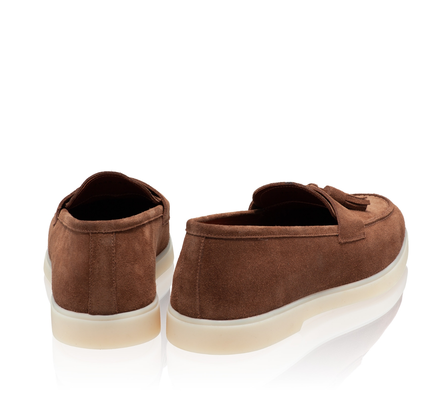 Picture of Men Suede Leather Loafers 7628 Crosta Brown/Para