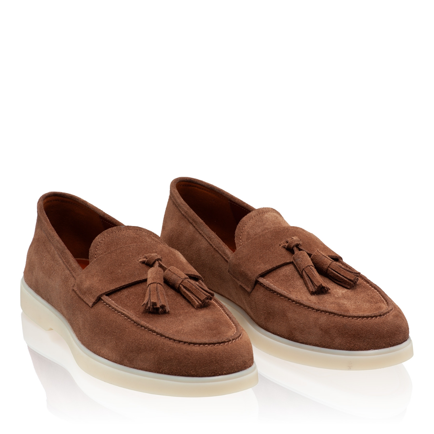 Picture of Men Suede Leather Loafers 7628 Crosta Brown/Para