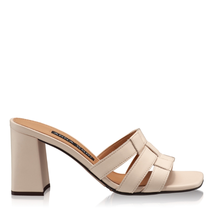 Picture of  Women Leather Mules 8012 Vitello Nude