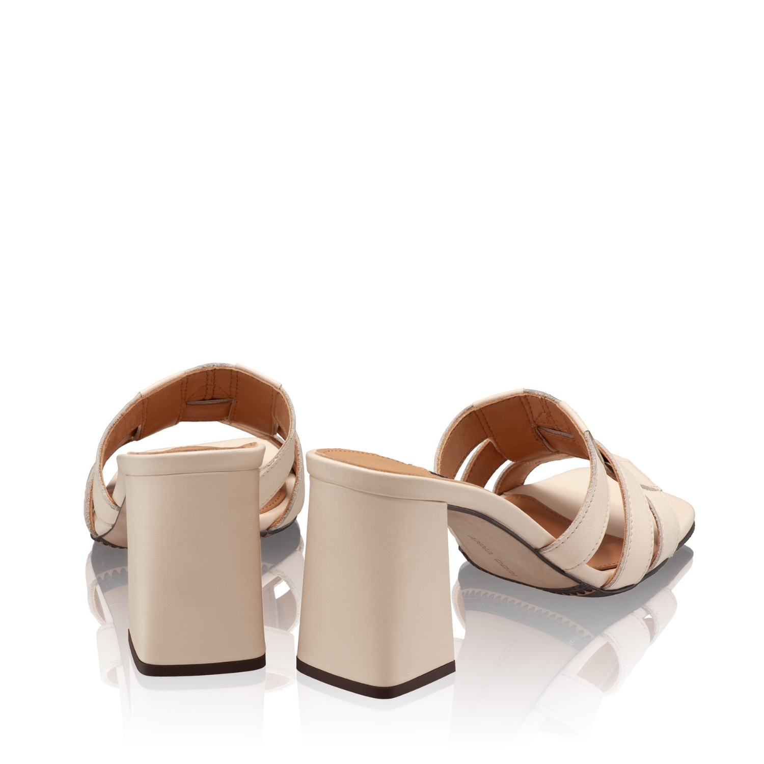 Picture of  Women Leather Mules 8012 Vitello Nude