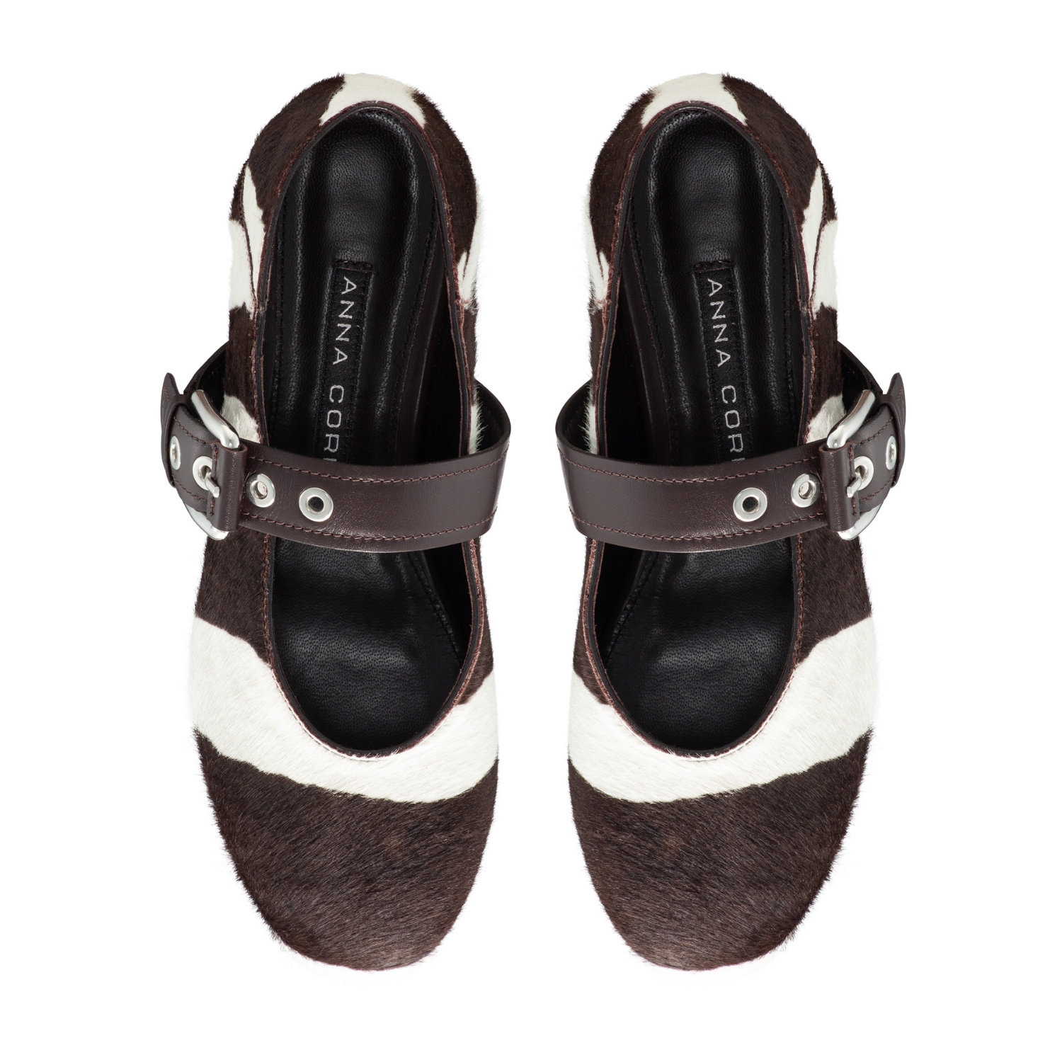 Picture of Ballerina Flats 8173 Cavallino Zebra White+Brown