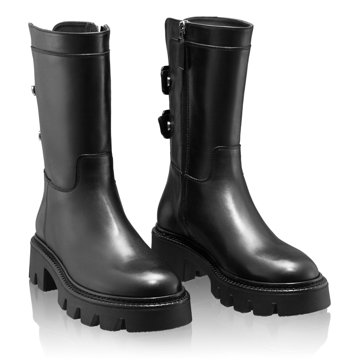 Picture of Women’s Genuine Leather Boots 8157 Vitello Black