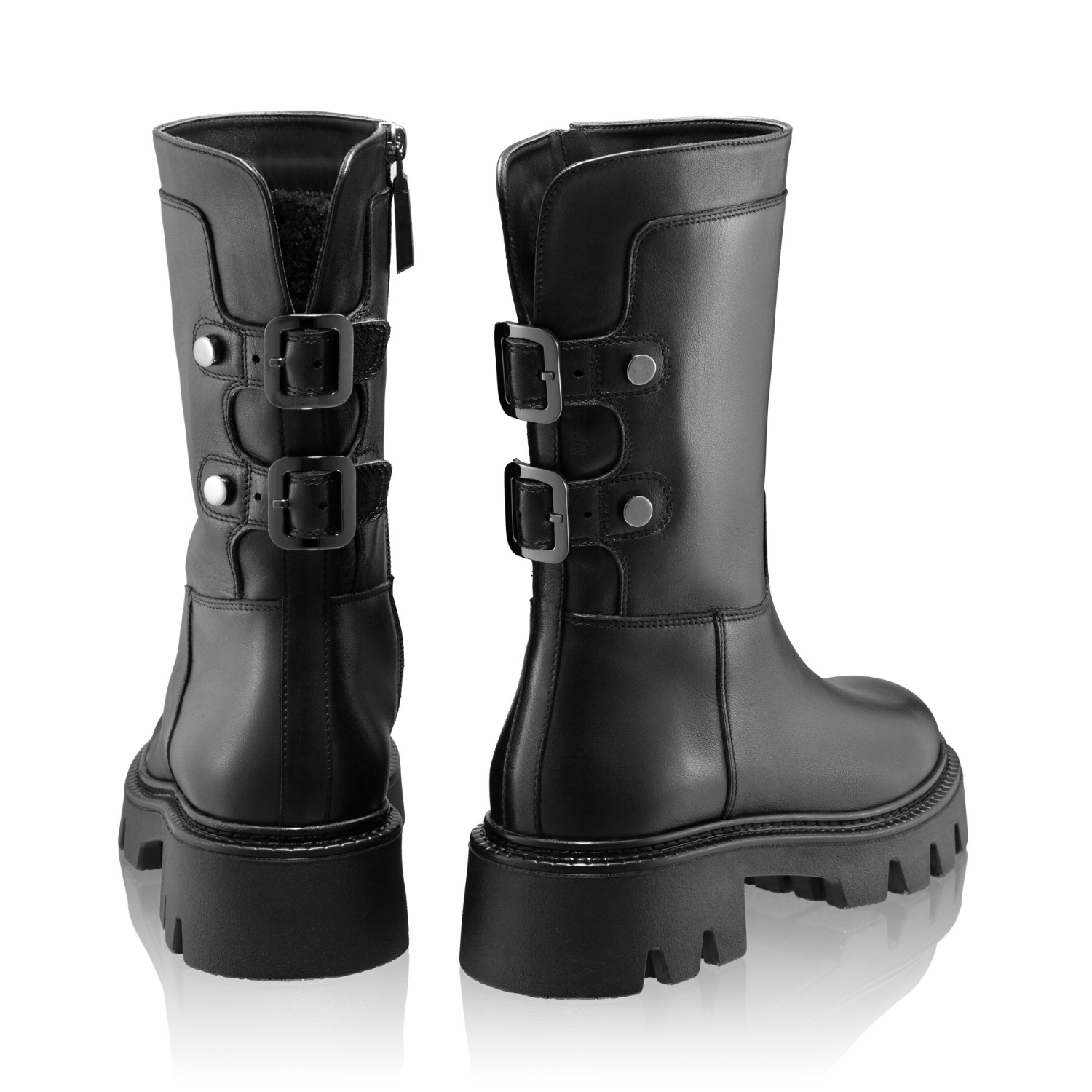 Picture of Women’s Genuine Leather Boots 8157 Vitello Black