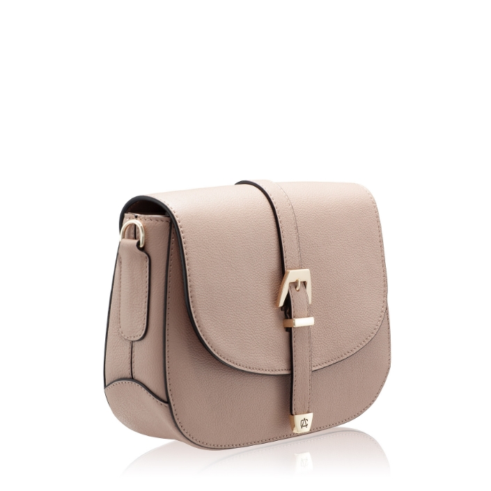 Women Leather Shoulder Bag MARIEL 02 BOTTALATO NUDE
