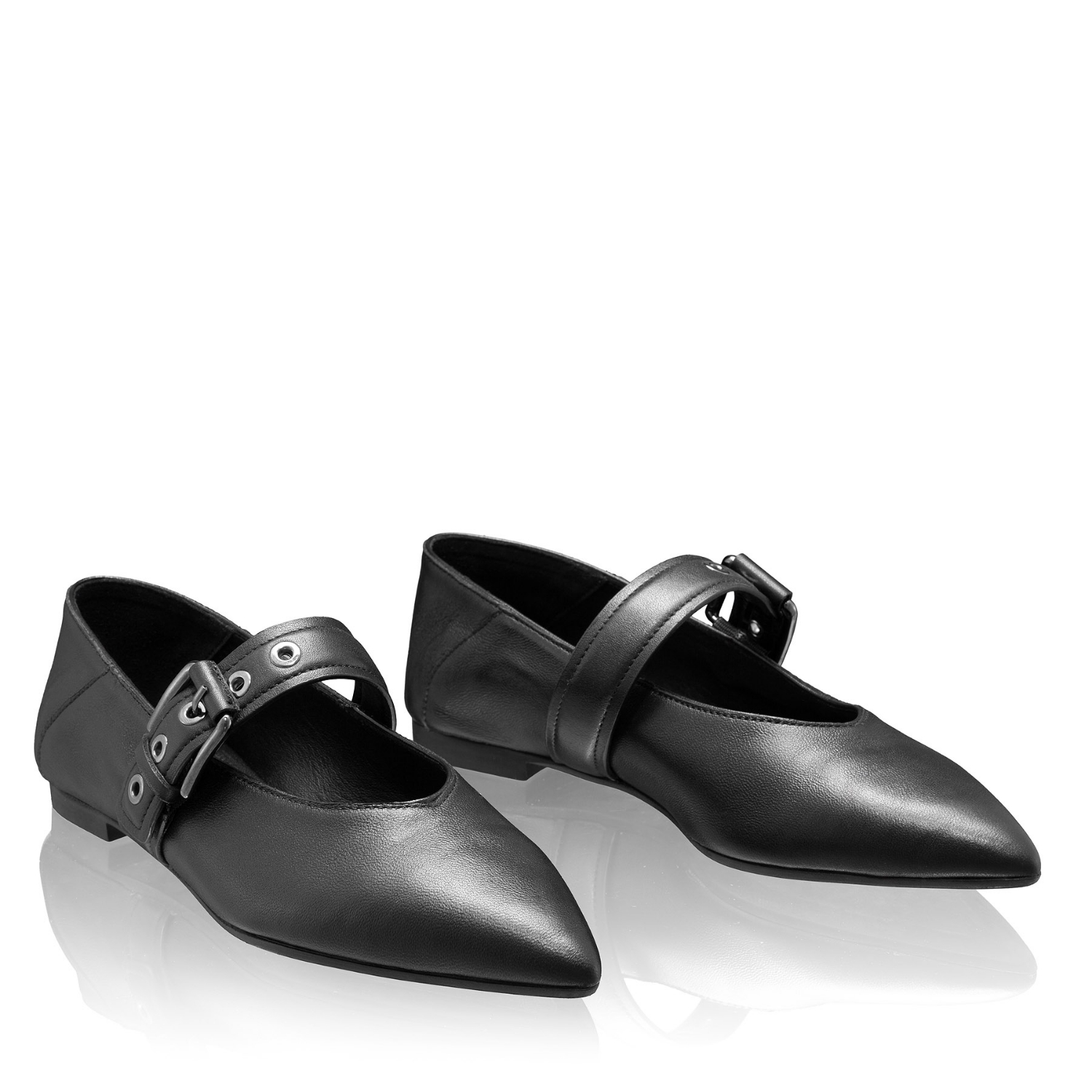Picture of Women Ballerina Flats 8231 Vitello Black