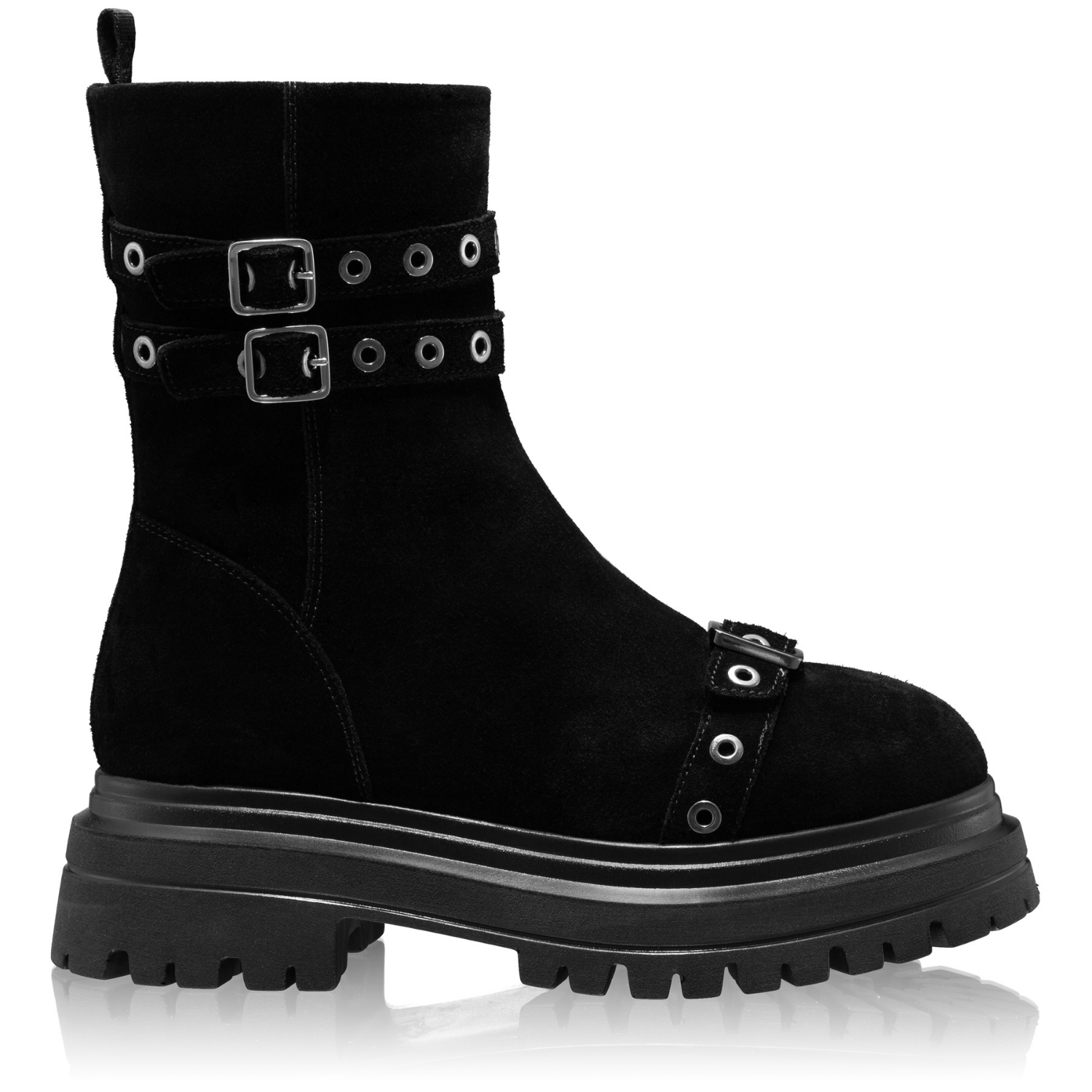 Picture of Suede Leather Ankle-Boots 8176 Crosta Black