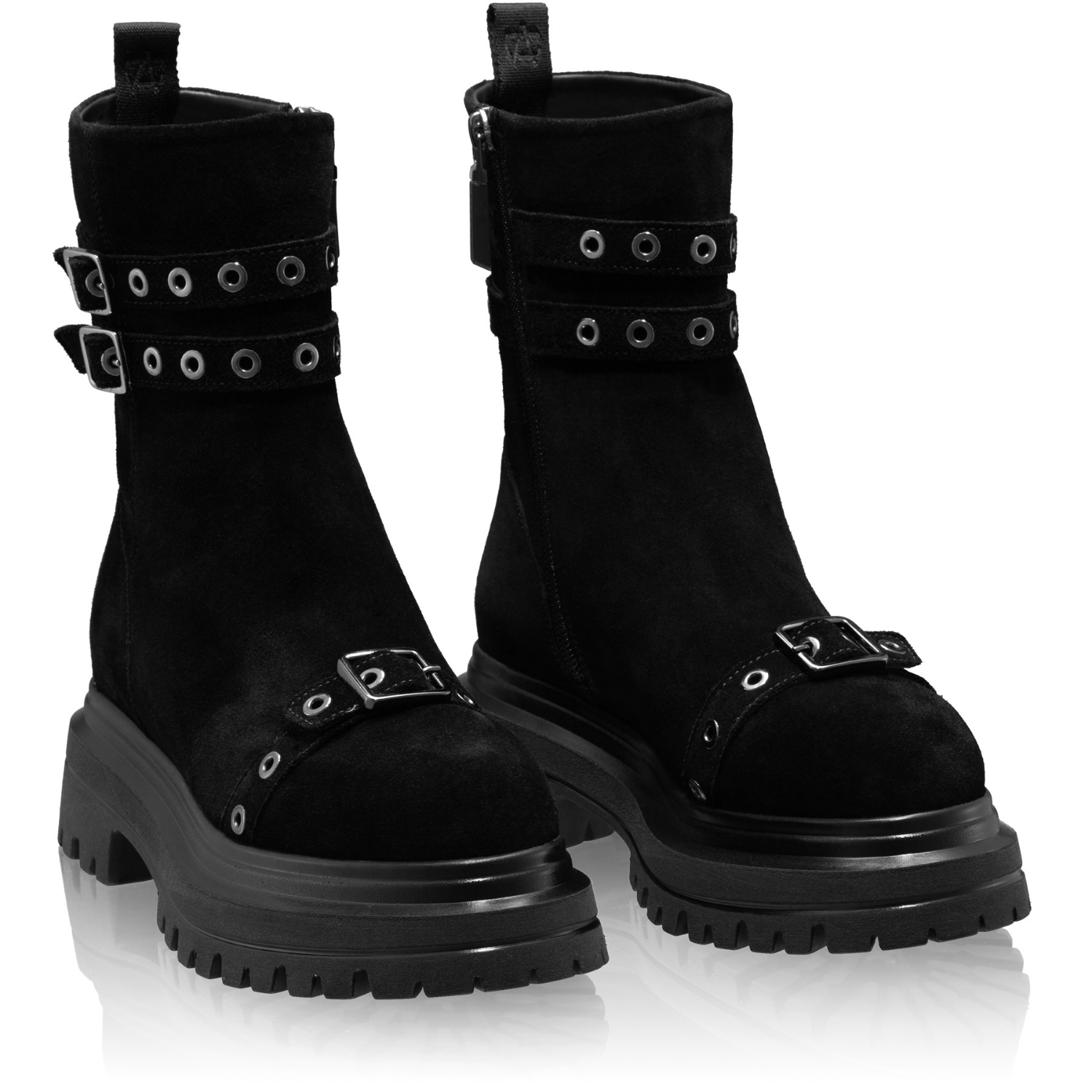 Picture of Suede Leather Ankle-Boots 8176 Crosta Black