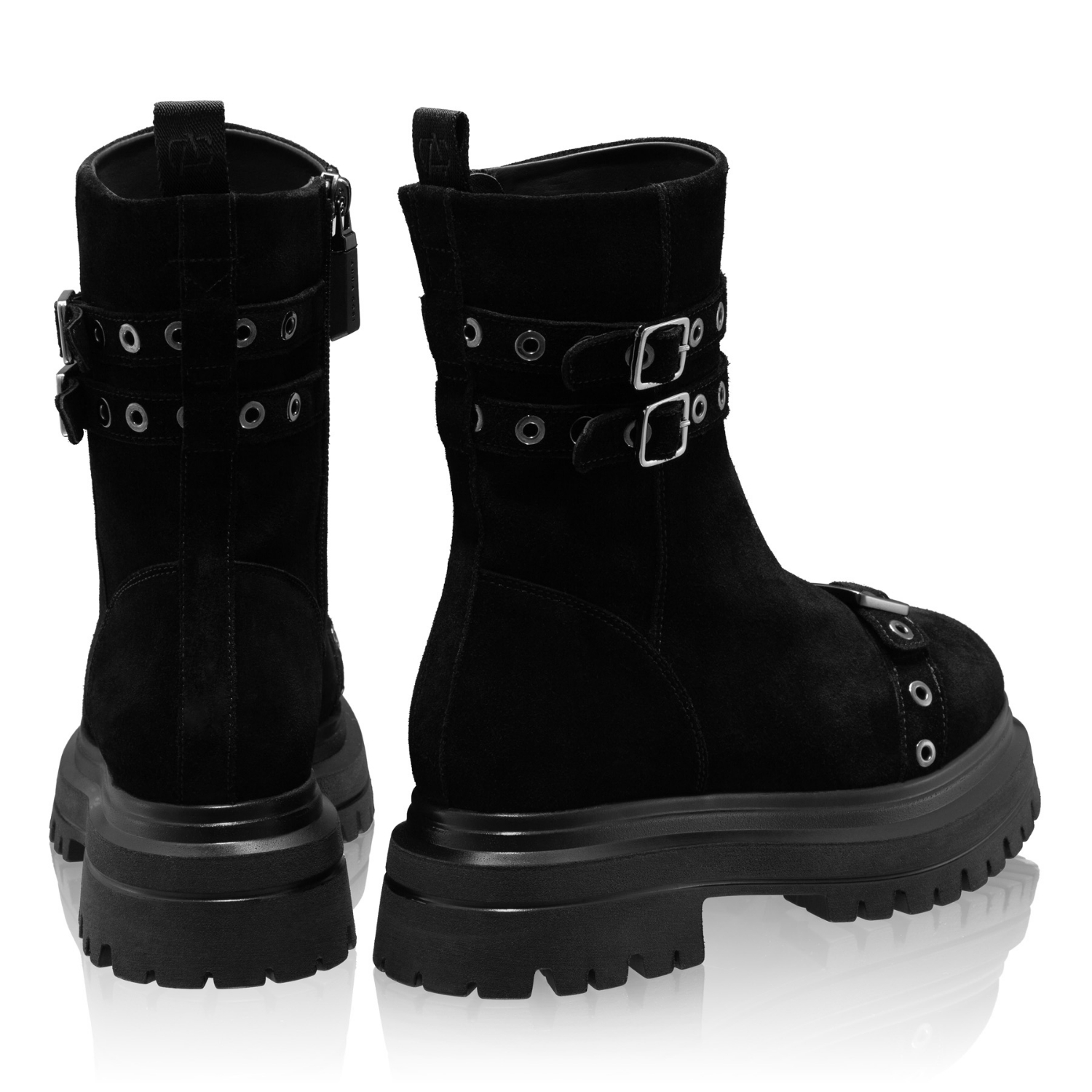 Picture of Suede Leather Ankle-Boots 8176 Crosta Black