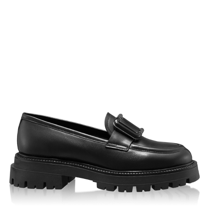 Picture of Women Casual Leather Loafers 8165 Vitello Black