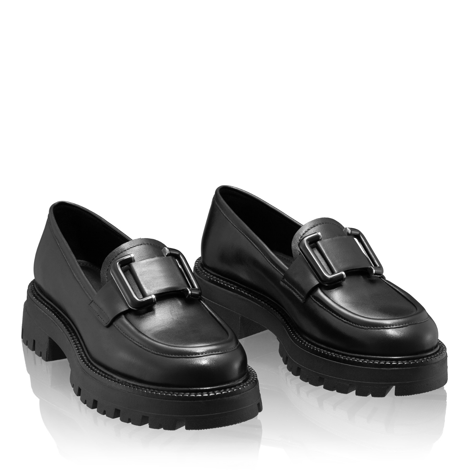 Picture of Women Casual Leather Loafers 8165 Vitello Black