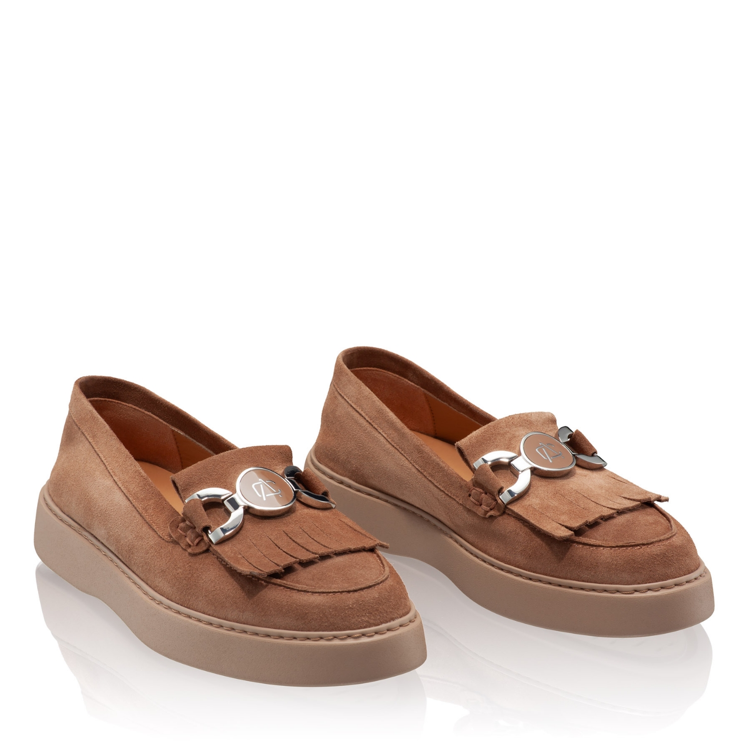 Picture of Women Casual Genuine Leather Loafers  8137 Crosta Brown