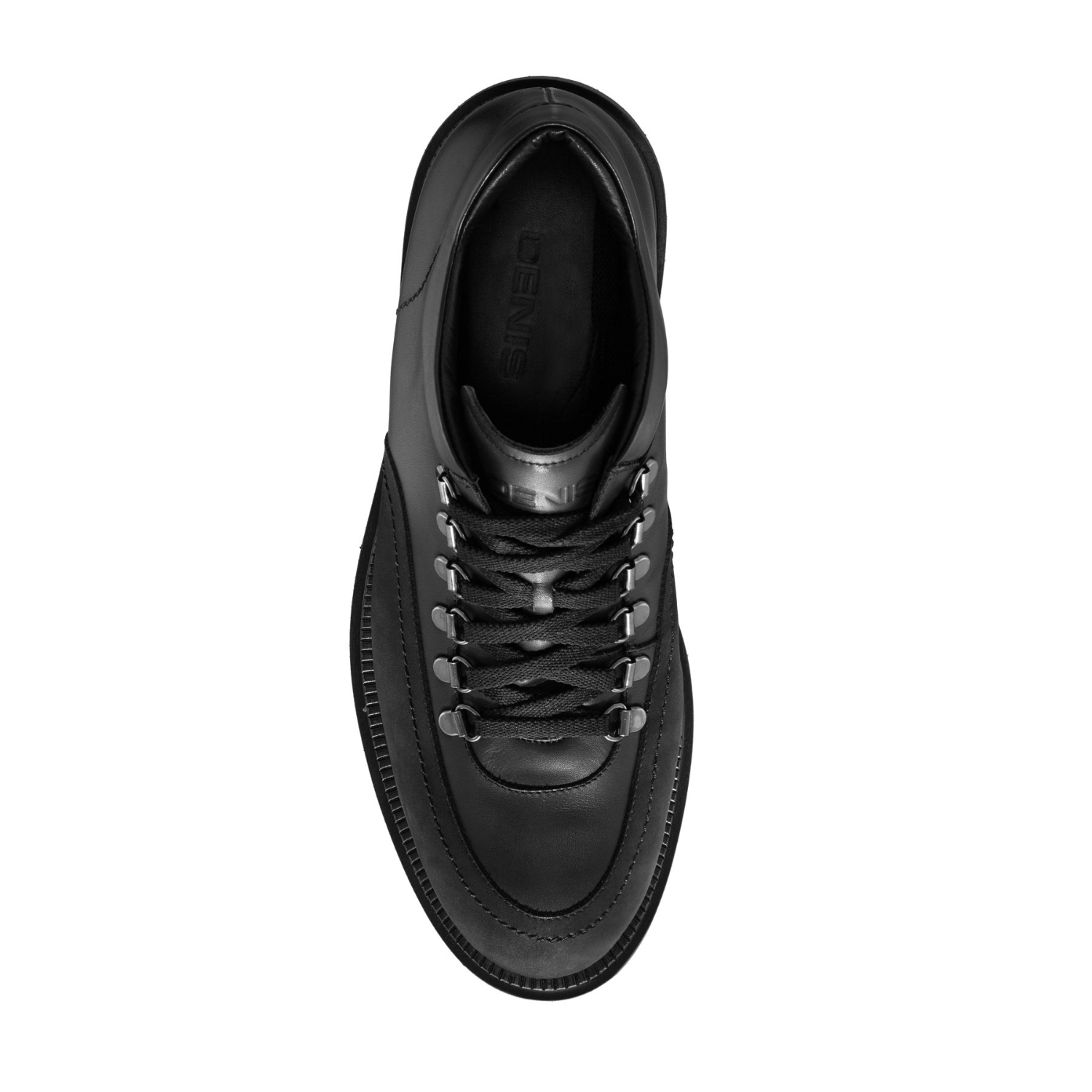 Picture of Men Genuine Leather Casual Shoes 7757 Vitello+Nabuck Black