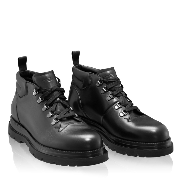 Men Leather Boots 7748 Vitello Black