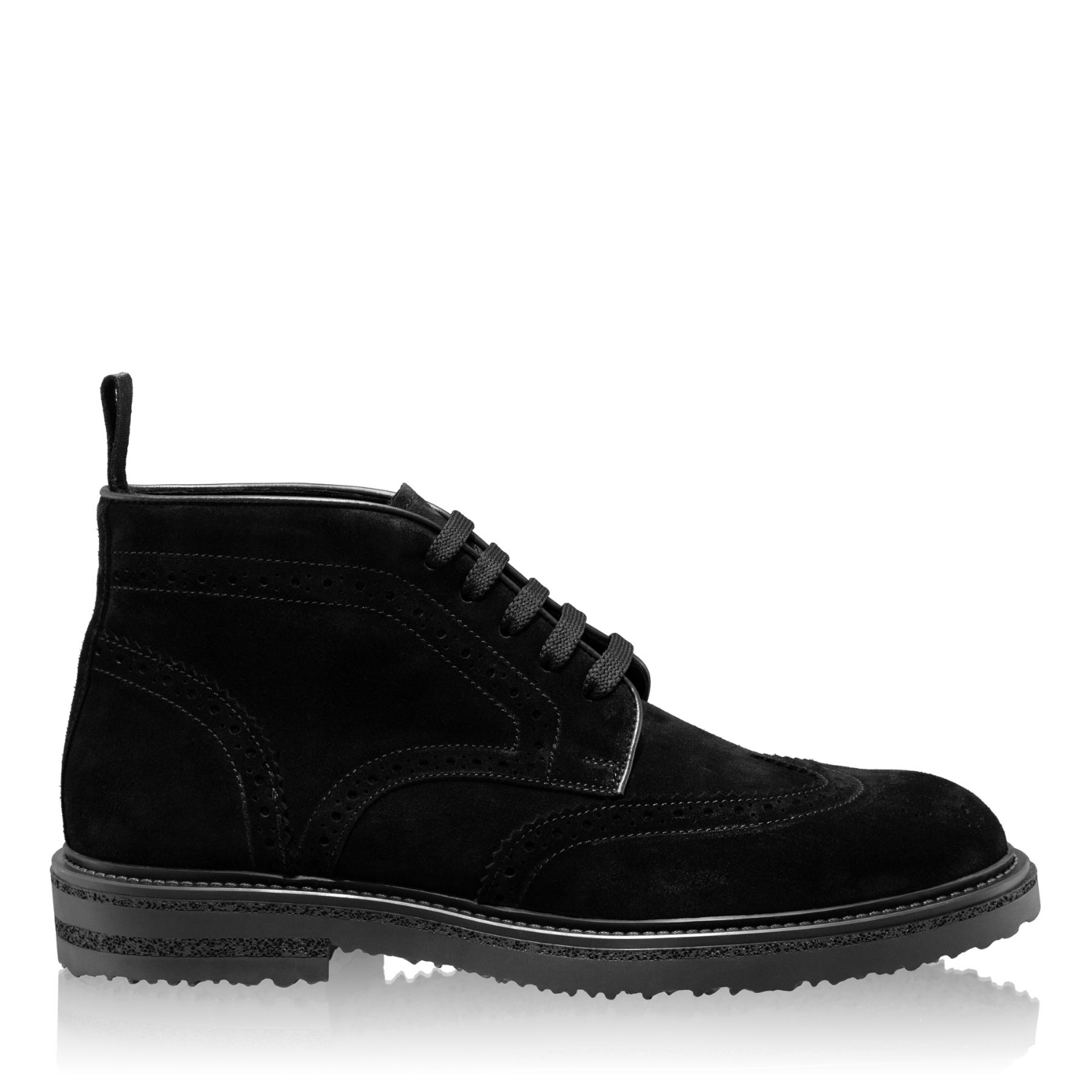 Picture of Men Suede Leather Boots 7742 Crosta Black