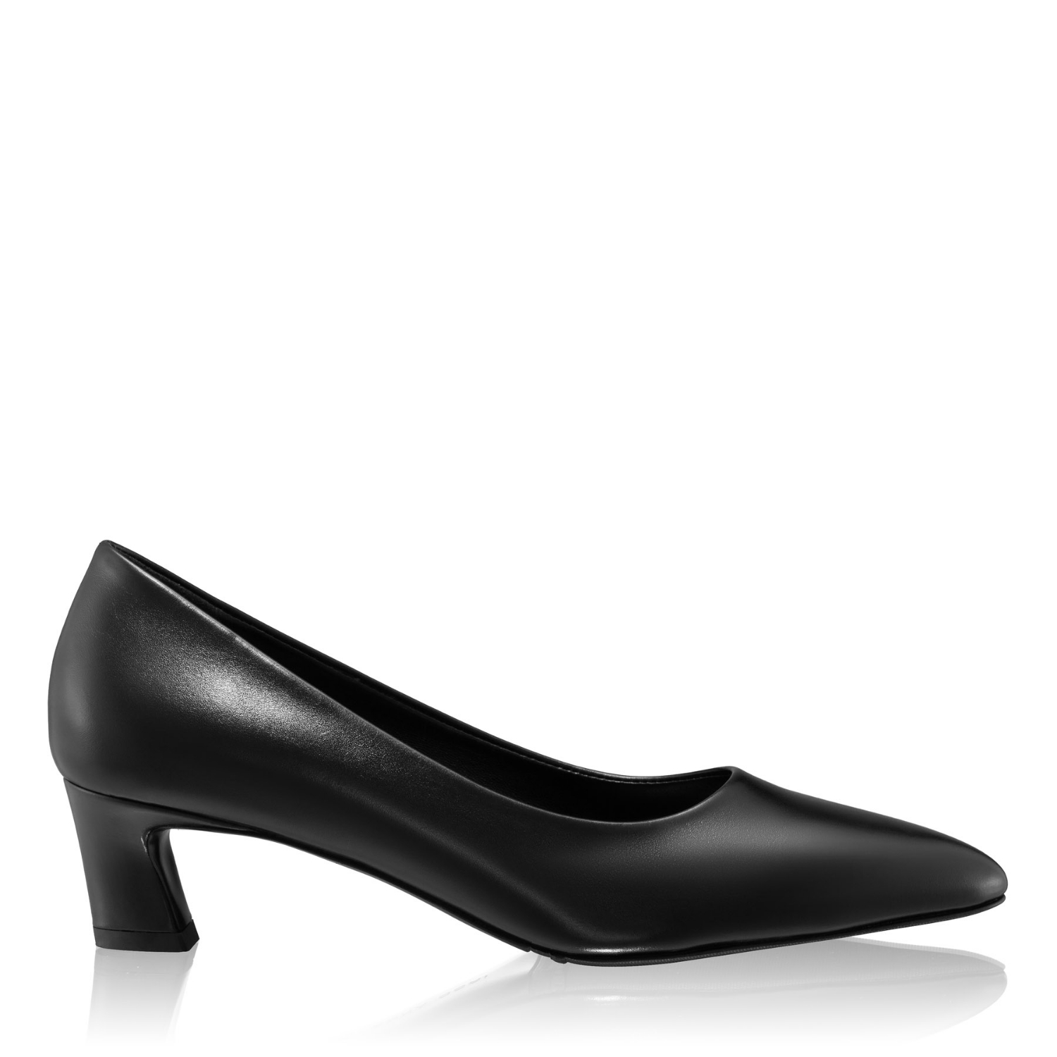 Picture of Mid-heel Pointed Toe Pumps 8218 Vitello Black