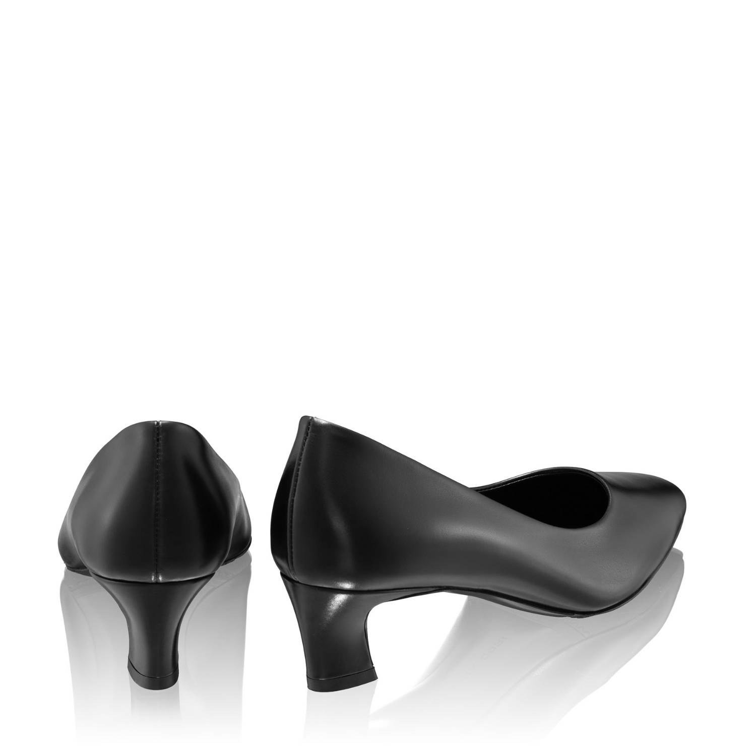 Picture of Mid-heel Pointed Toe Pumps 8218 Vitello Black