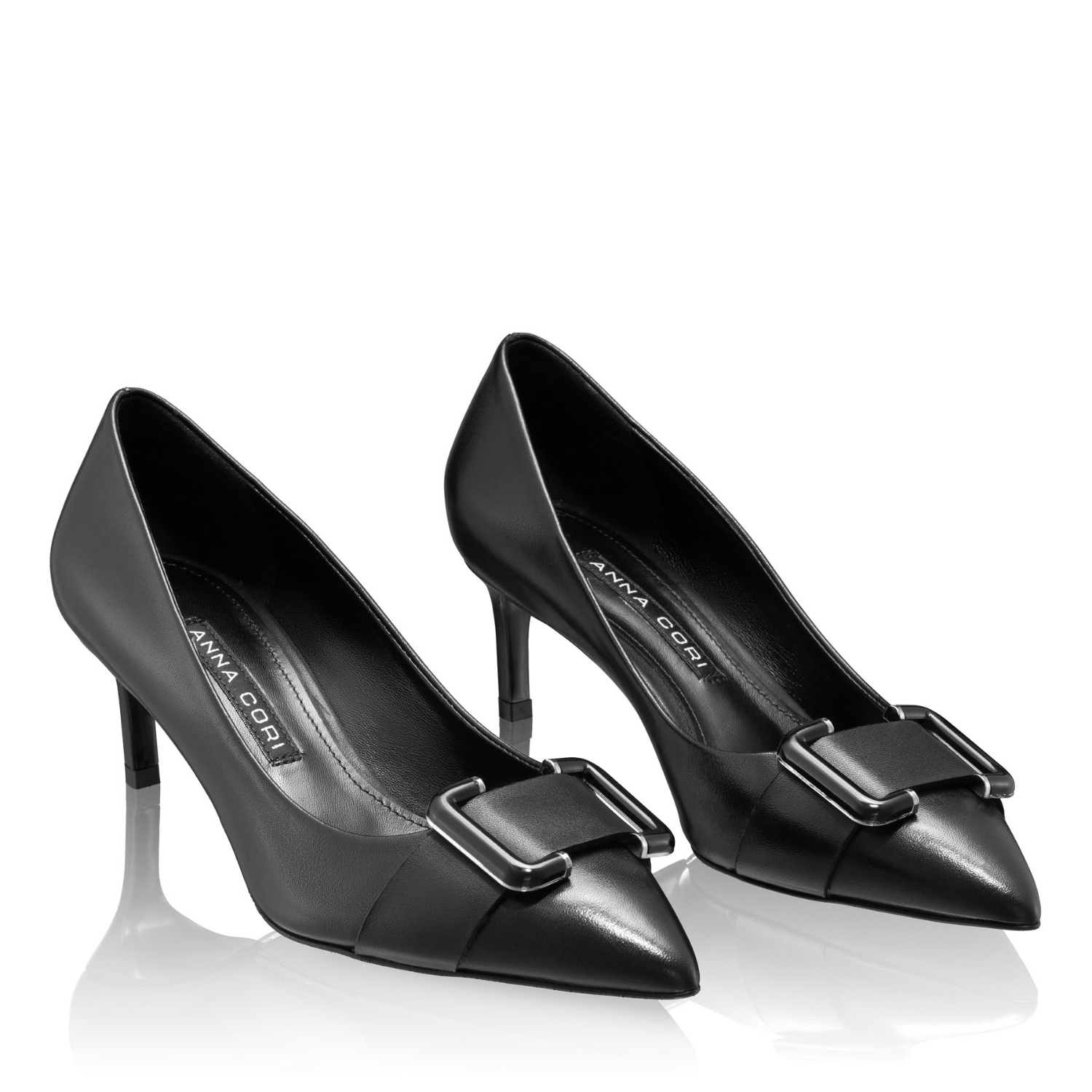 Picture of High-heel Leather Pumps 8225 Vitello Black