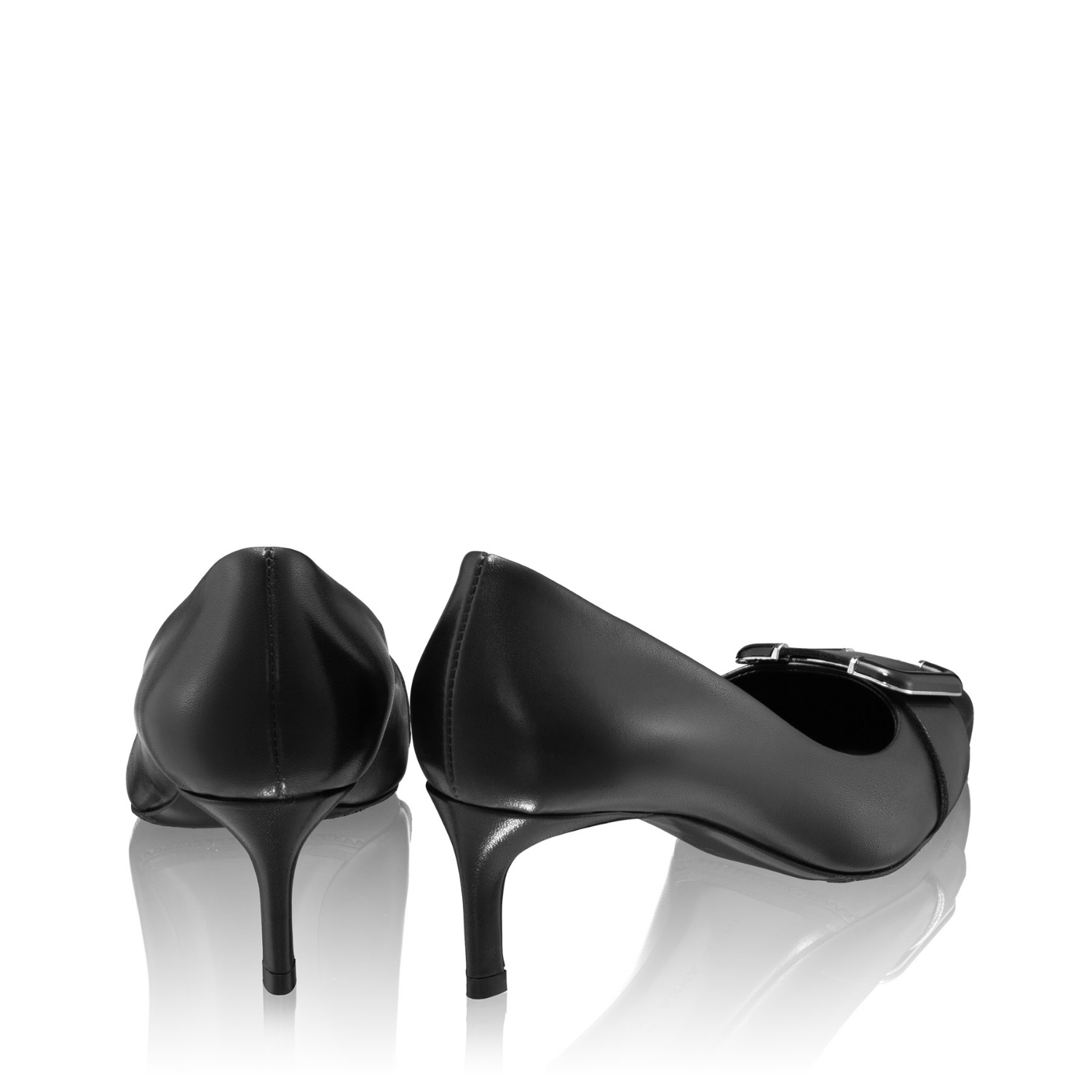 Picture of High-heel Leather Pumps 8225 Vitello Black