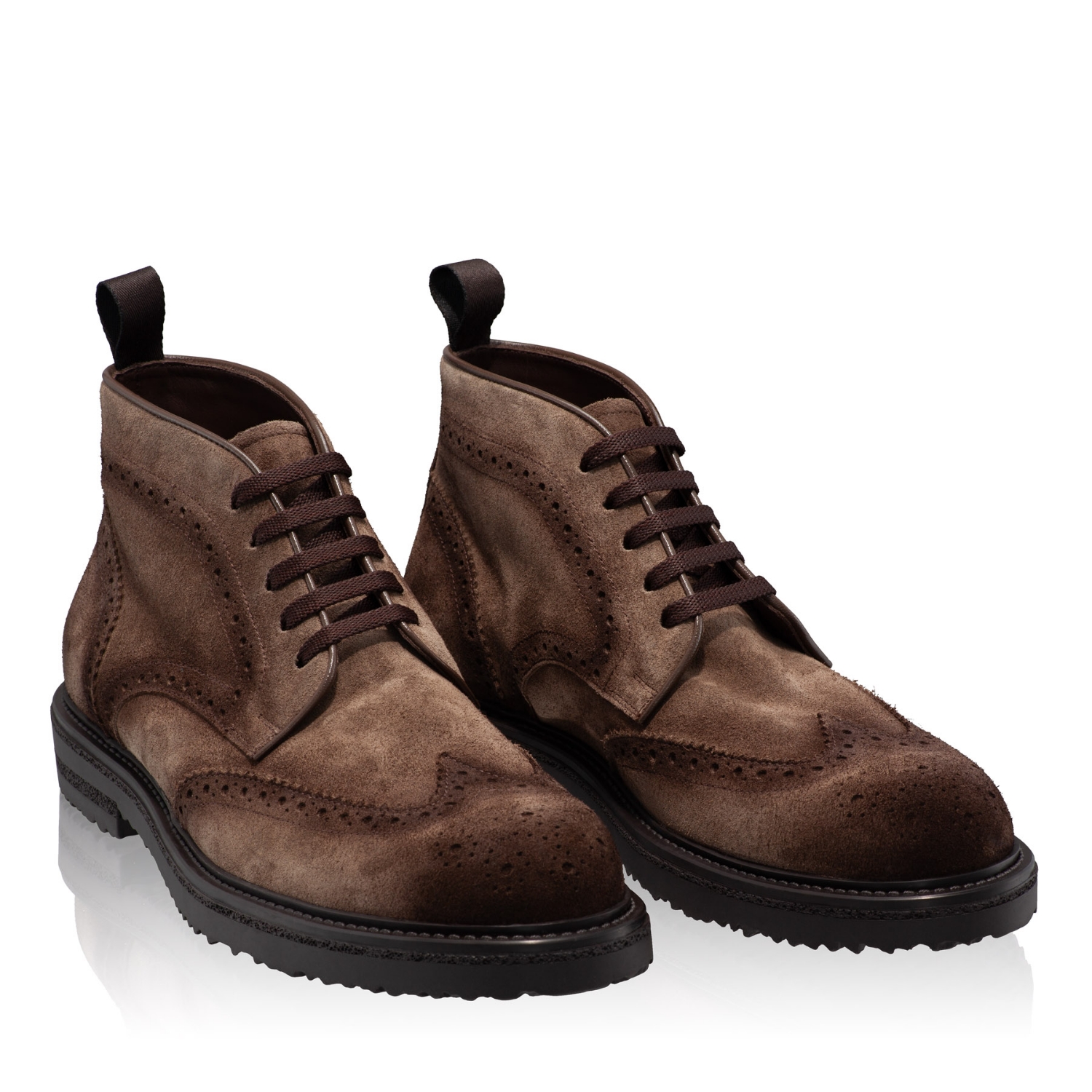 Picture of Men Suede Leather Boots 7742 Crosta Taupe