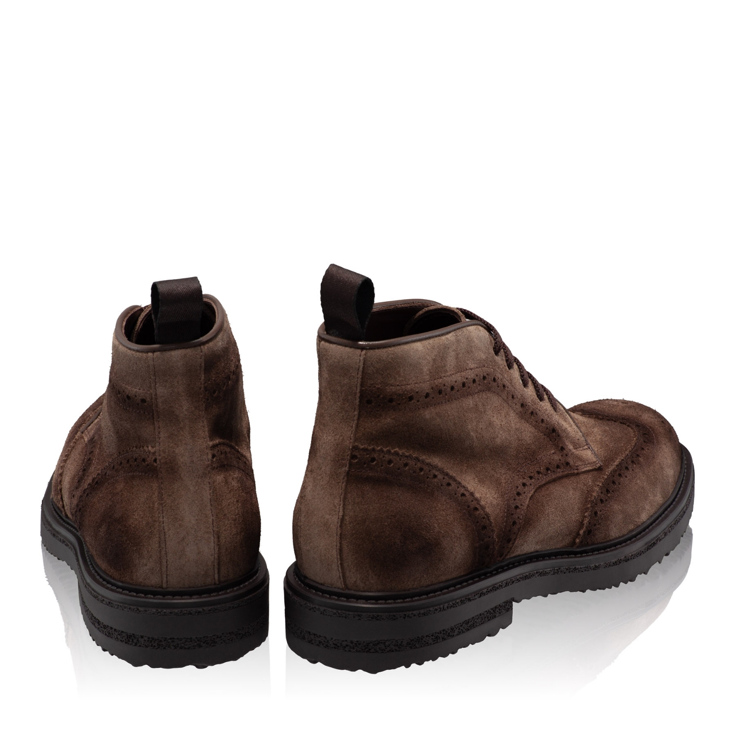 Picture of Men Suede Leather Boots 7742 Crosta Taupe