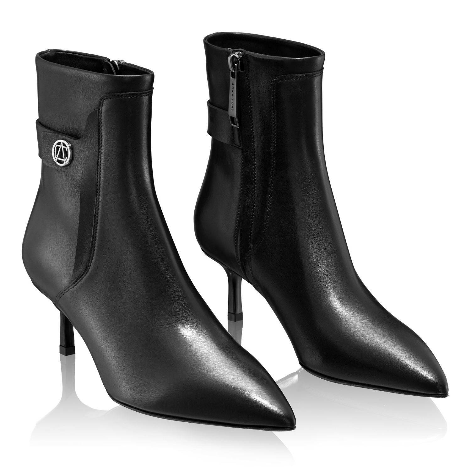 Picture of Women's genuine leather ankle boots 8194 Vitello Black