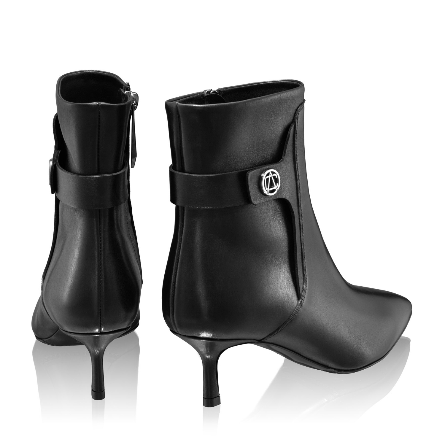 Picture of Women's genuine leather ankle boots 8194 Vitello Black