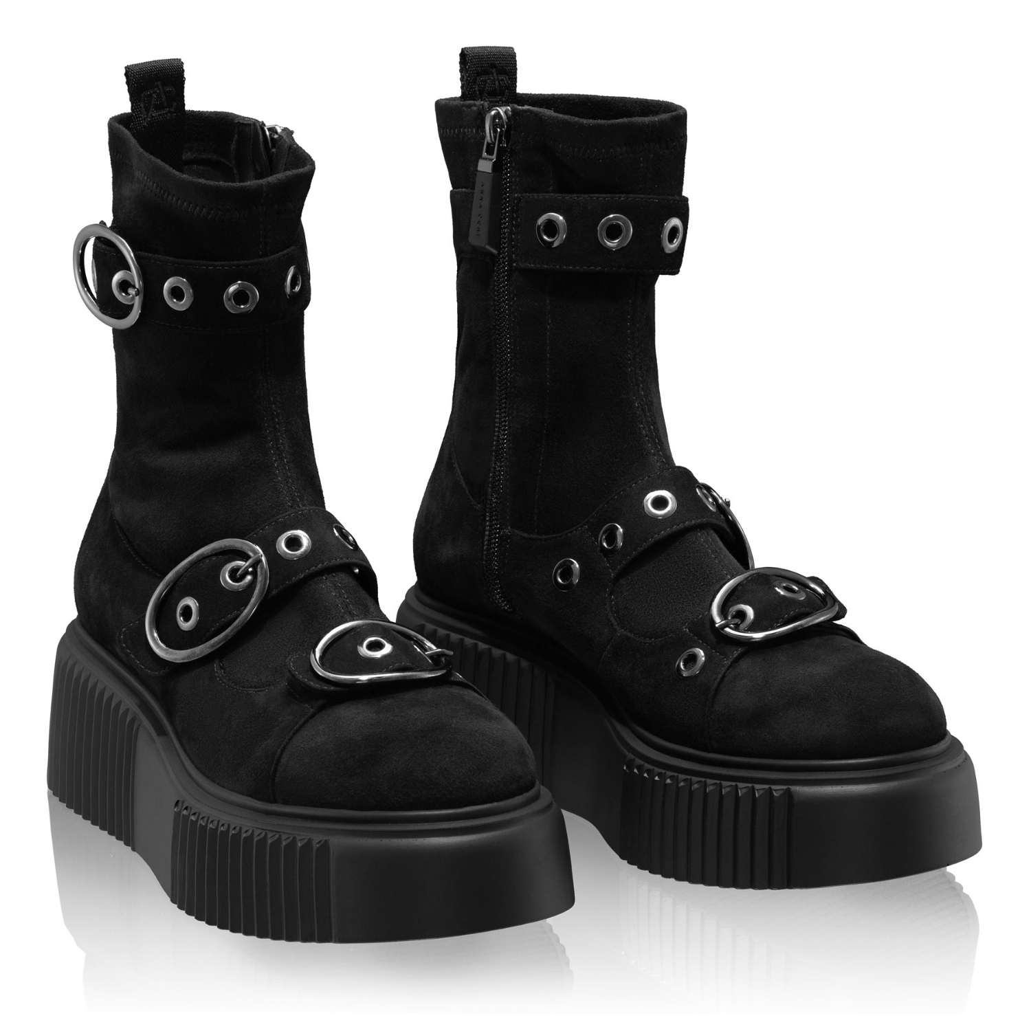 Imagine Ghete Dama 8168 Camoscio+Stretch Negru