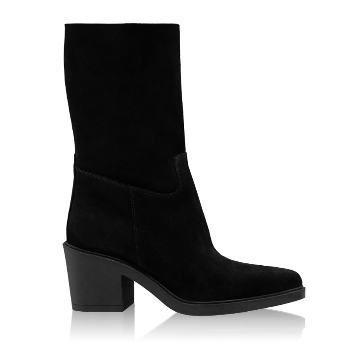 Picture of Women Suede Leather Boots 7950 Crosta Black