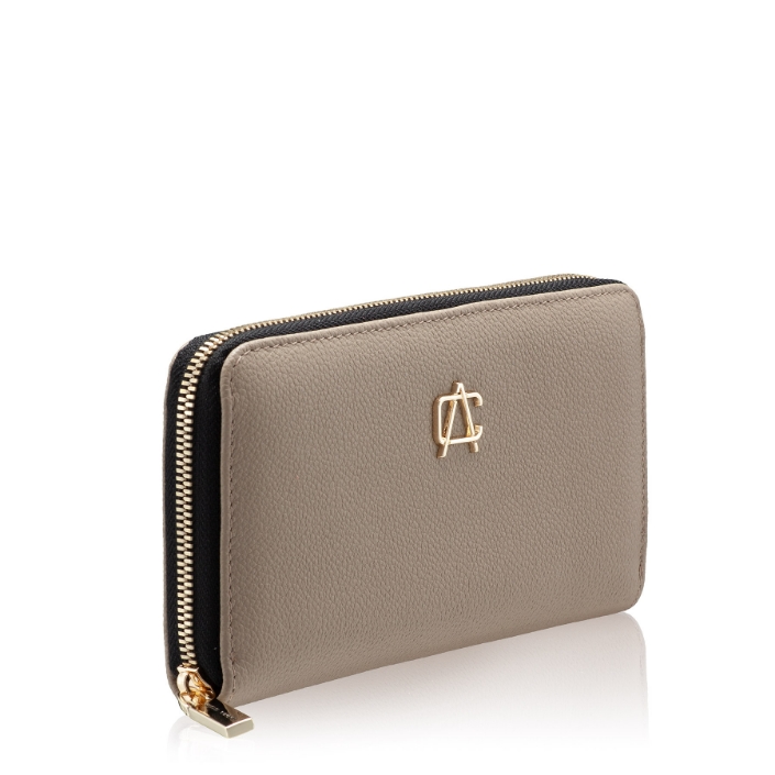 WOMEN LEATHER WALLET ARIA BOTTALATO TAUPE