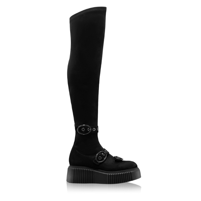 Show details for Women Suede Boots 8177 Camoscio+Stretch Black Picture of Women Suede Boots 8177 Camoscio+Stretch Black